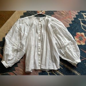 Mango puff sleeve blouse